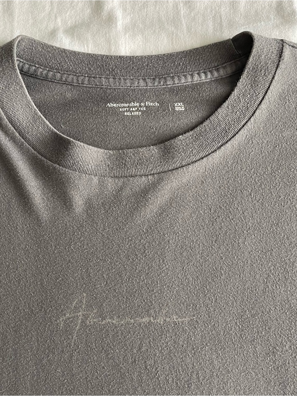 (2) Abercrombie Fitch Men’s South Beach Florida Logo Shirts XXL Charcoal Gray - Picture 10 of 12